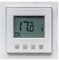 Halmburger digital Raumthermostat ERD62sg, großes Display inkl. Busch Jäger future linear 1-fach Rahmen 1721-184K, studioweiß glanz für Fußbodenheizung Stellantriebe 230V stromlos geschlossen (NC)