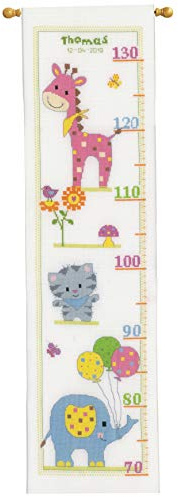 Vervaco Counted Cross Stitch Kit: Height Chart: Kitten and Friends