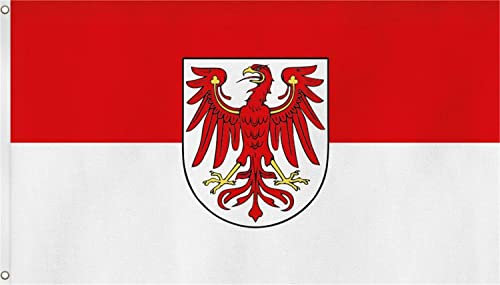 normani Fahne mit Zwei Metallösen zur Befestigung - Größe 90 x 150 cm Farbe Brandenburg