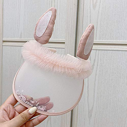 GEEKCOOK wasserdichte Faltbare Sonnenschutzkappen,Kinderhut Sommer Sonnenschutz Sonnenhut Mädchen Sonnenhut niedlich süßes Baby leerer Zylinder-Hase_Einheitsgröße