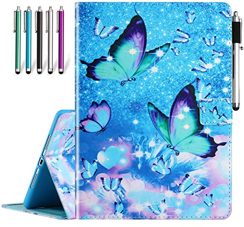 Ciaoye Multi-Angle iPad Mini Case - 7.9 Tablet Folio Smart Leather Cover with Auto Sleep/Wake - Blue Butterfly