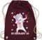 Shirtracer Turnbeutel Rucksack - & Alkohol Damen - Es eskaliert eh Festival Saufi Party Malle lustig I Party Einhorn Dabbing - Unisize - Bordeauxrot - einhornrucksack saufrucksack sauf wein beutel