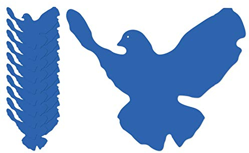 Friedensbewegung 10 × Aufkleber 45 × 36 mm, Blaue Friedenstaube ohne Hintergrund (konturgeschnitten)