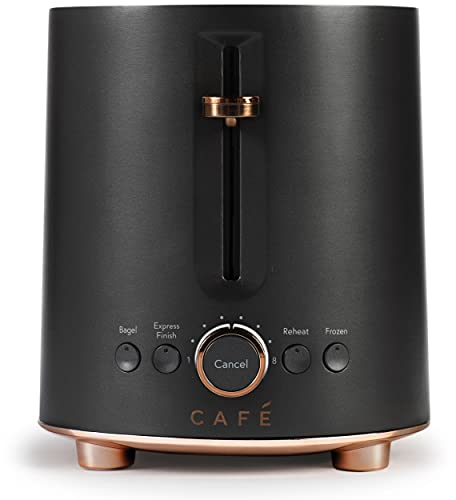 Café Express Finish Grille-pain à 2 tranches | Fentes extra larges, levage supplémentaire pour gaufres, pâtisseries, toast texas et plus | 4 fonctions prédéfinies, 8 options d'abat-jour | Essentiels