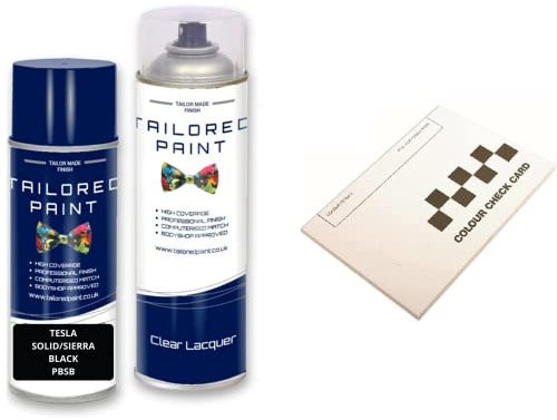 For Tesla Model 3 Sierra Black PBSB Aerosol Spray Paint Stone Chip Scratch Repair (Touch Up Paint + Lacquer)