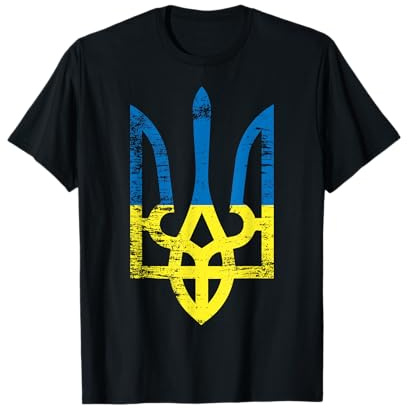 Ukraine Ukrainer Ukrainisch Kiew Trysub Flagge T-Shirt