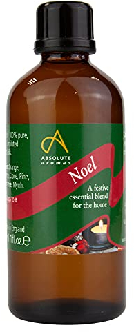 Absolute Aromas Noel Festive Essential Oil with Cinnamon, Clove, Frankincense, Orange, Myrrh and Pine Oil - Great for diffusing at Christmas (100ml)