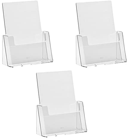 Danieli | Espositore A5 Porta Depliant da Tavolo in Acrilico Trasparente - Espositore Brochure da tavolo - Espositore da banco Porta Volantini, Cartoline e Biglietti (5)