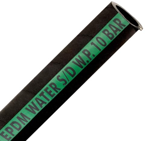 Tuyau d'aspiration EPDM - Diamètre intérieur : 32 mm - Longueur au mètre - Robuste, résistant à la torsion et à l'abrasion - Tuyau pour eau, eau chaude, eaux usées, fumier, matières fécales
