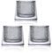 HolaJia Lot de 3 verres à whisky en cristal à fond plat – Verres à scotch de qualité supérieure de 141,7 g – Verres à whisky à l'ancienne pour boire du bourbon, du scotch (rayures verticales)