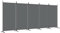 5 Teilig Paravent Stoff Raumteiler Trennwand Balkon Sichtschutz Stellwand Freistehend Faltbar Wand Trennwand Umkleide, Paravent Anthrazit 433x180 cm
