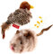 GiGwi Automatic Cat Toys Pack, Interactive Kitten Toys Electronic Squeaky Animals Bird and Mouse, Plush Toys for Cats to Play Alone, 2 Pcs
