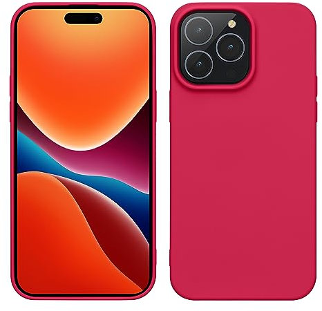kwmobile Case compatible with iPhone 15 Pro Case - Soft Slim TPU Silicone Phone Cover - Neon Pink