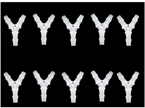 TAODAN Lot de 10 raccords cannelés en plastique de 0,63 cm pour tuyau en polypropylène