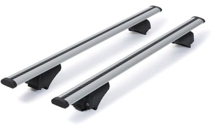 Dachträger passend für Audi A6 Allroad Kombi ab 2006-2011 offene Dachreling 125 cm Silber, Querträger, Dachlastträger, Dachgepäckträger, Gepäckträger