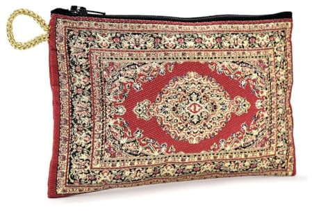 BDM Türkische Geldbörse mit Blumendruck, Damen, Rot