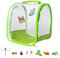 Caterpillar Cage Habitat – Netzkäfig zusammenklappbar und Tragegriff oben, Käfiggehege für drinnen und draußen, Tierhalter, 24 x 24 x 24 cm Phasz