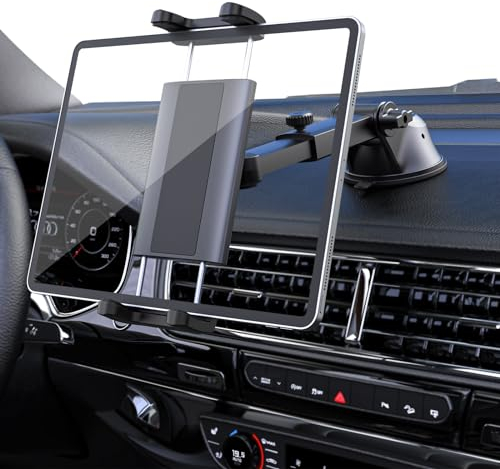 Kolasels Porta Tablet Auto Cruscotto, Tablet Car Holder, Tablet Supporto auto Regolabile a 360 Gradi con Forte Ventosa per iPad Mini Air Pro, Galaxy, Lenovo, 15 Pro Max, 4-12.9 Tablet