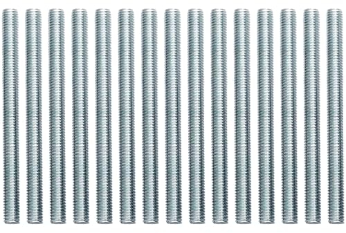15 Stück Verzinkte Gewindestab M8 X 100mm Gewindestab Gewindestangen Edelstahl Vollgewindestange Verzinkte Gewindestab Festigkeitsklasse A2-70 DIN 975