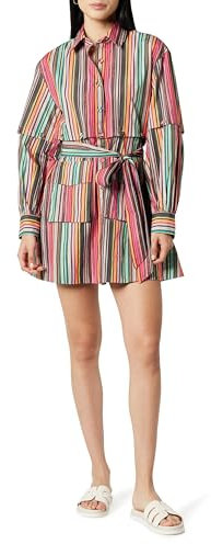 The Drop Mini-Hemdkleid mit Gürtel für Damen, wandelbar, Aufdruck, von @ieshathegr8, XS