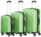 Zelsius Koffer Set 3 Stück, Grün | ABS Hartschalenkoffer mit Zahlenschloss, Doppelrollen und Innen Trennwand | Handgepäckkoffer, Hartschalenkoffer Set 3 teilig, Trolley, Koffer Groß, Luggage Set