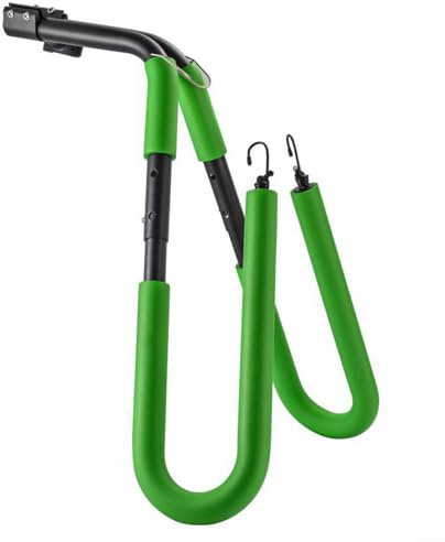 EpheyFIF Tragbares Surfbrett-Gestell und Halterung, Fahrrad-Surfbrett-Halter mit Schaumstoff-überzogenen Armen, Aluminiumlegierung, Surfbrett-Halterung, Fahrradträger für Strandcruiser (grün)