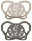nip - Butterfly | 5-18 Monate | 2er Pack | Stillfreundlicher, zahnfreundlicher Babyschnuller inkl. Schnullerbox. Nachhaltiger Schnuller mit weichem Silikonsauger, Braun/Beige