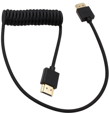 HangTon Cavo HDMI 8K 4K60p per ATOMOS Ninja V Ultra Indie 5 GODOX Sony A7IV FX3 Z280 Canon C300/500 Lumix S5M2 GH7 fotocamera Feelworld F5Pro Cut6 Portkeys LH5PII, tipo A HDMI 2.1, bobina intrecciata