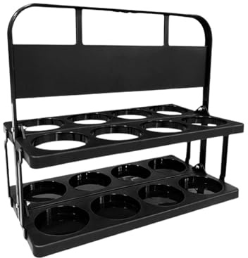 Lot de 8 caisses à bouteilles portables, réutilisables, caisses de service et de rangement pliables avec poignée, seaux à bière pour bières