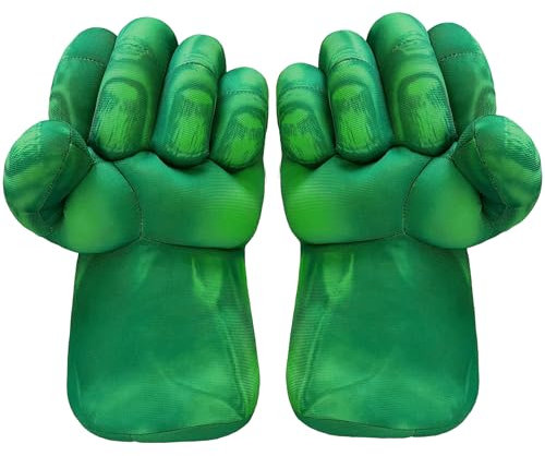 JEEK Superheld Hände Fäuste Kinder Riesen Fäuste Handschuhe Spielzeug Smash Boxhandschuhe Spielzeug Geschenke Weiche Plüsch Handschuhe für Kinder Jungen Mädchen (grün A)