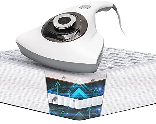 PAHION UV-Licht-Milbensauger Milben Staubsauger Handstaubsauger Mit HEPA-Filtration Mit Absaugungen 12Kpa Matratzen-Staubsauger Zerstört Bis Zu 99,9% Aller Milben Für Matratzen, Kissen Und Teppiche