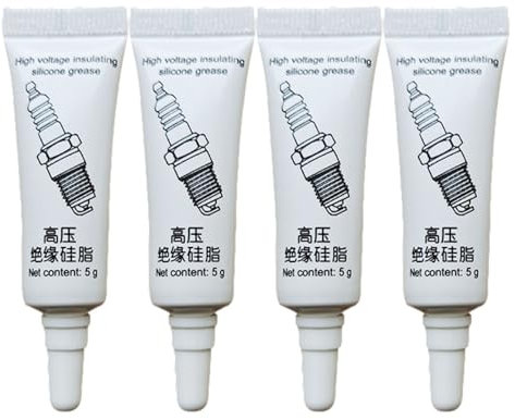 Graisse Pour Bougie D'allumage, Lubrifiant Silicone Tube, Graisse Diélectrique Polyvalente, Pour Joints En Caoutchouc, Électronique, Bougies D'allumage, 5 g (paquet de 4)