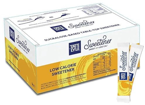 Tate & Lyle Sucralose Sweetener Sticks – 1000 Pack, Low Calorie, Sugar Alternative - Individually Wrapped Portions for Tea, Coffee & Hot Drinks