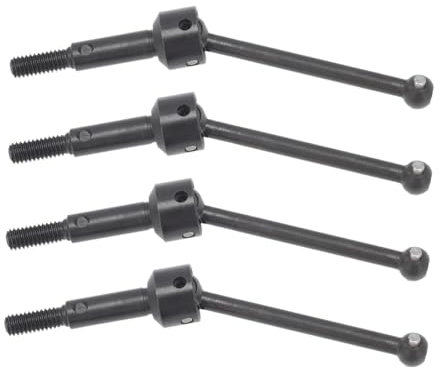 QWHTYO Albero Motore Rc Auto Compatibile con Tamiya TT-01 TT02 XV-01 TA01 TA04 1/10 RC Auto Parti di Aggiornamento 4 Pezzi Albero di Trasmissione in Metallo CVD 39 Millimetri Accessori Aggiornamento