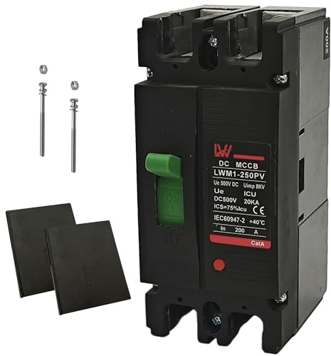 SROCHN 2P MCCB 200A DC Leistungsschalter, Photovoltaik-Leistungsschalter, für PV-Solaranlage Solarmodule Netzsystem