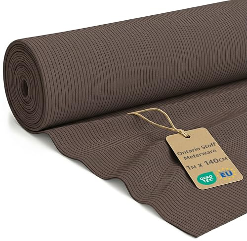 Stoff Meterware Cordstoff 1 M x 140 cm - Polsterstoff Möbelstoff Stoffe zum Nähen Cord Dekostoff Gardinenstoff Möbelstoffe für Sofa Decke Bettwäsche und Kissen Bezug Oeko-Tex Braun