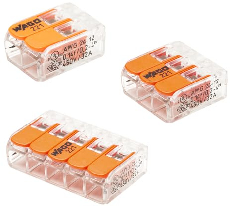 Caja WAGO abigarrada 80 terminales - 20 x 2, 45 x 3 y 15 x 5 Entradas