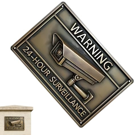 Video Signs Outdoor - Fade Resistant All Weather Heavy Duty Rustic - Home Indoor Video Camera Sign | for Bar Warehouse House Garage Yard Door Wall