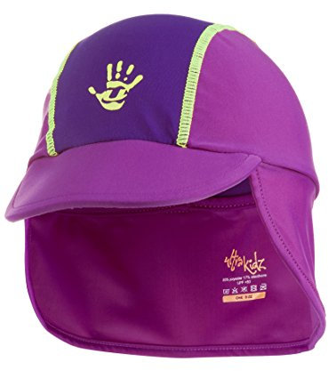 Ultrakidz - Cuffia da Piscina, per Bambini, con Visiera e Protezione per Collo, prtezione UV (50+), Rosa (Rosa), Taglia Unica