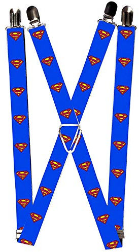 Buckle-Down Herren Hosenträger-Superman Hosentrger, Mehrfarbig, Einheitsgröße