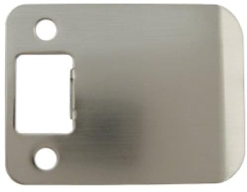 Round Corner Extended Lip Strike Plate, 2-1/4 x 2-1/2, (3 Overall Length), Satin Nickel by Stone Harbor Hardware