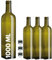 acquaverde | 3 Bottiglie Marasca in Vetro Scuro Uvag, Bottiglia Quadra per Olio e Liquore, 1000 ml con Tappo Dosatore