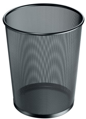 Herlitz 1607068 Papierkorb 18l Manhattan schwarz mit Drahtgitter Mesh