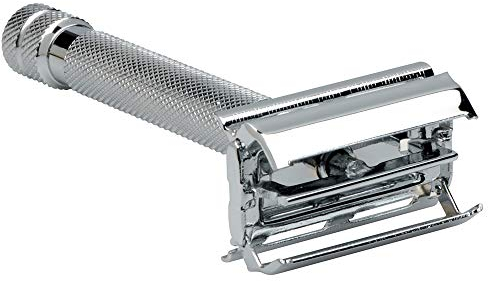 Becker Manicure Shaving Shop Rasierer Zweischneidiger Rasierer, silber matt 1 Stk.