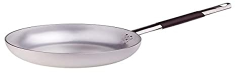 Pentole Agnelli Almc111Bc38 Linea Cool Padella Svasata Alta In Alluminio Con 1 Manico Da 3 Mm, 38 Cm, Argento