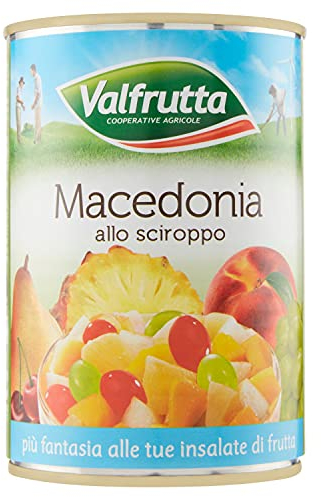 Valfrutta Macedonia con sciroppo - Scatola da 411 gr