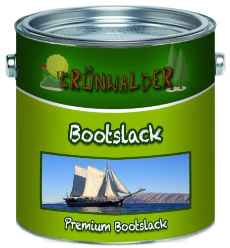Grünwalder premium 2-Komponenten Bootslack Yachtlack im SET für GFK, Polyester und Kunststoff inkl. Härter GLÄNZEND FARBAUSWAHL und klarlack Bootsfarbe Yachtfarbe Lack (1 L, Himmelblau RAL 5015)