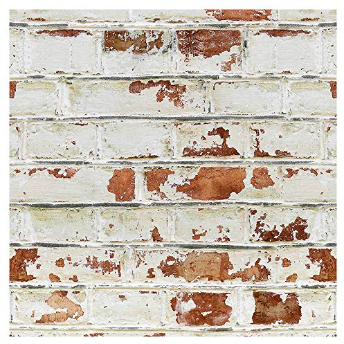 murando - Tapete selbstklebend 10m Wandtattoo dekorative Möbelfolie Dekorfolie Fotofolie Panel Wandaufkleber Wandposter Wandsticker - Ziegel Ziegelwand Ziegelmauer f-A-0730-j-a
