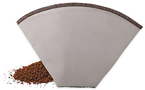 Weis Kaffeedauerfilter faltbar Gr. 2 Edelstahlgewebe Geschmacksneutral, Maße: 14,5cm x 9,3cm x 0,1cm, 18952