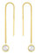 Amor Ohrhänger Damen Ohrschmuck, mit Zirkonia synth, 5,6 cm, Gold, Kommt in Schmuck Geschenk Box, 2013812